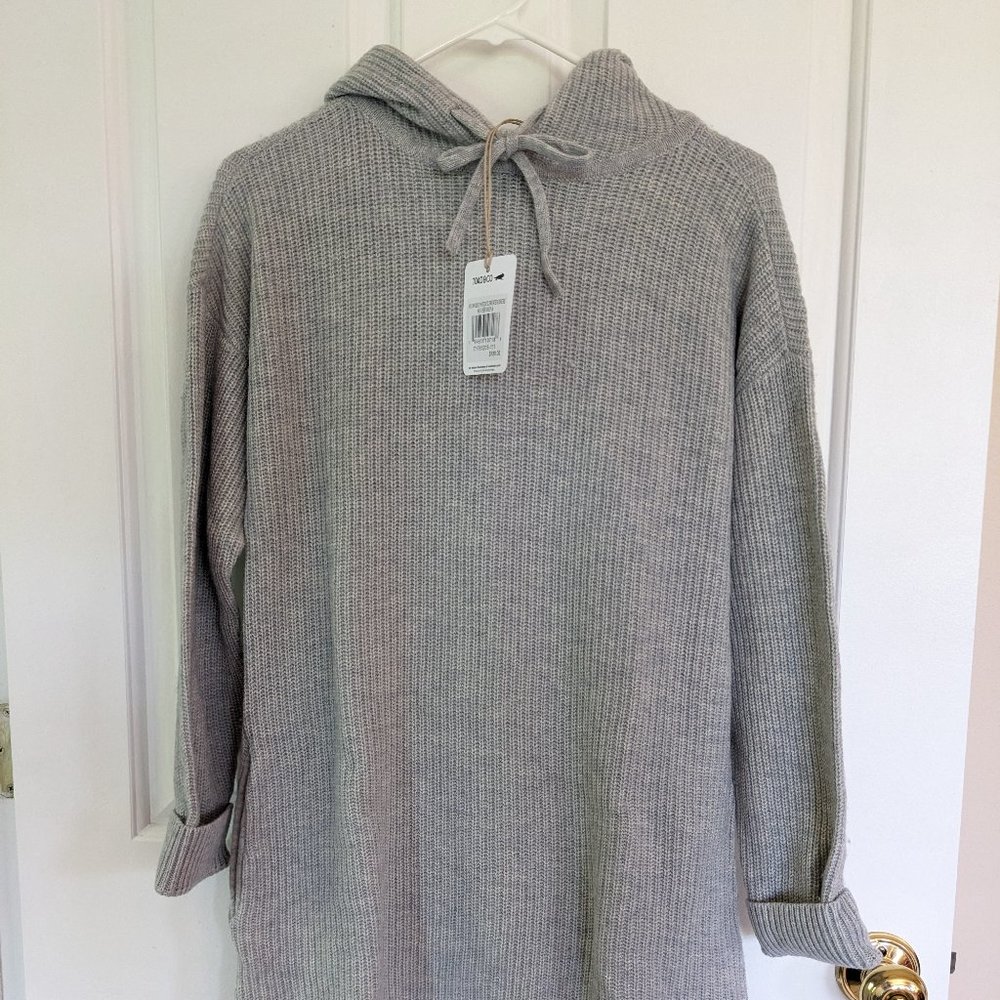 Toad&Co Whidbey Hooded Sweater Dress Heather Grey